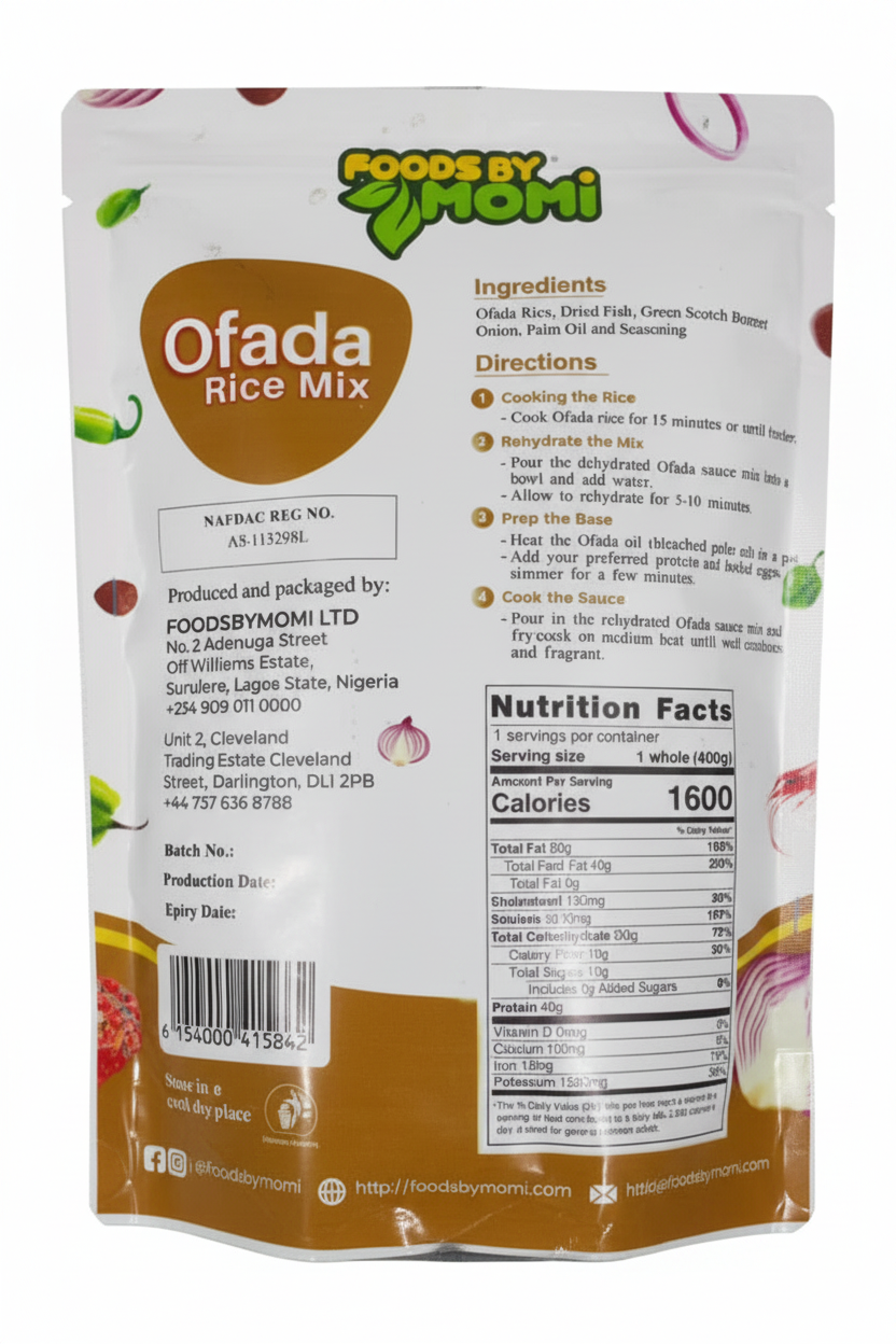 Ofada Rice Mix with Dehydrated Ayamase Sauce